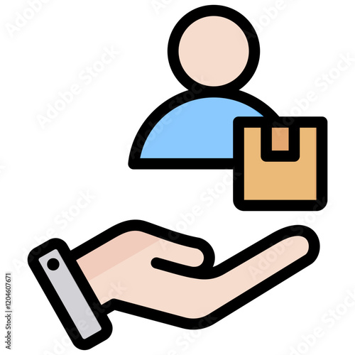 Customer Management Outline Color Icon