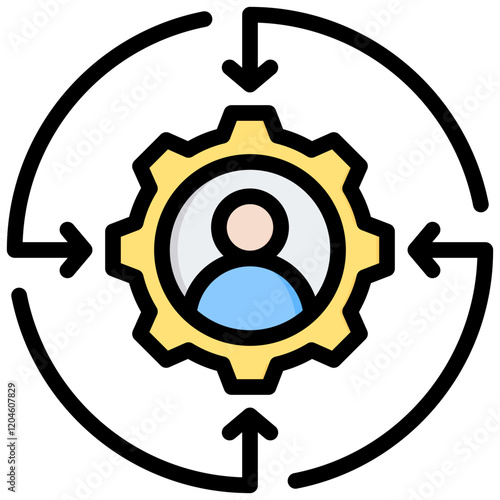 Personalization Outline Color Icon