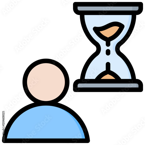 Patience Outline Color Icon