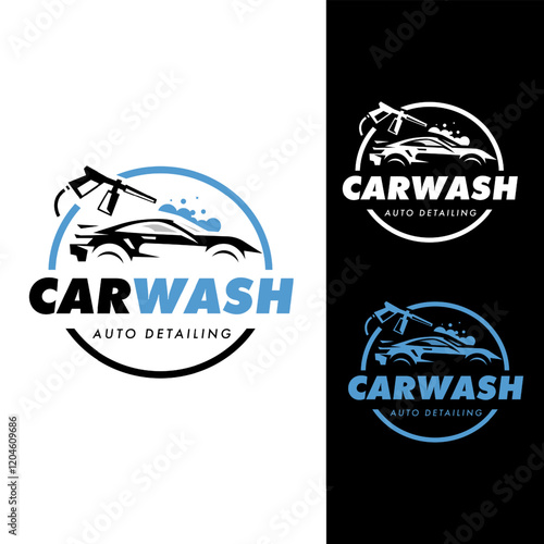 Car with Water Spray Logo