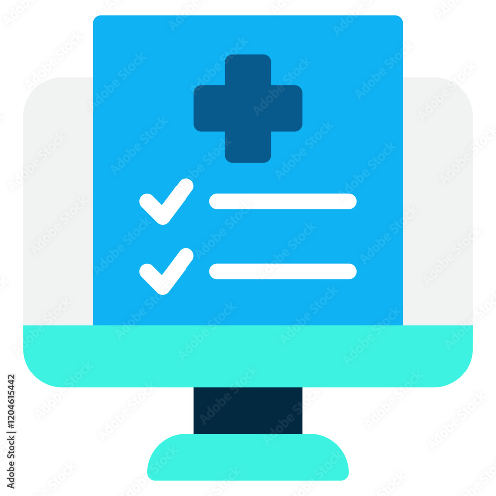 Digital Health Checkup Checklist on Computer Screen Digital Health Checkup Checklist on Computer Screen
