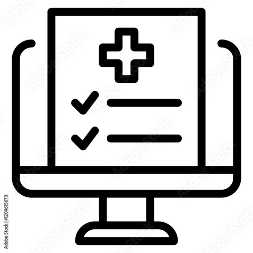 Digital Health Record Document on Computer Screen