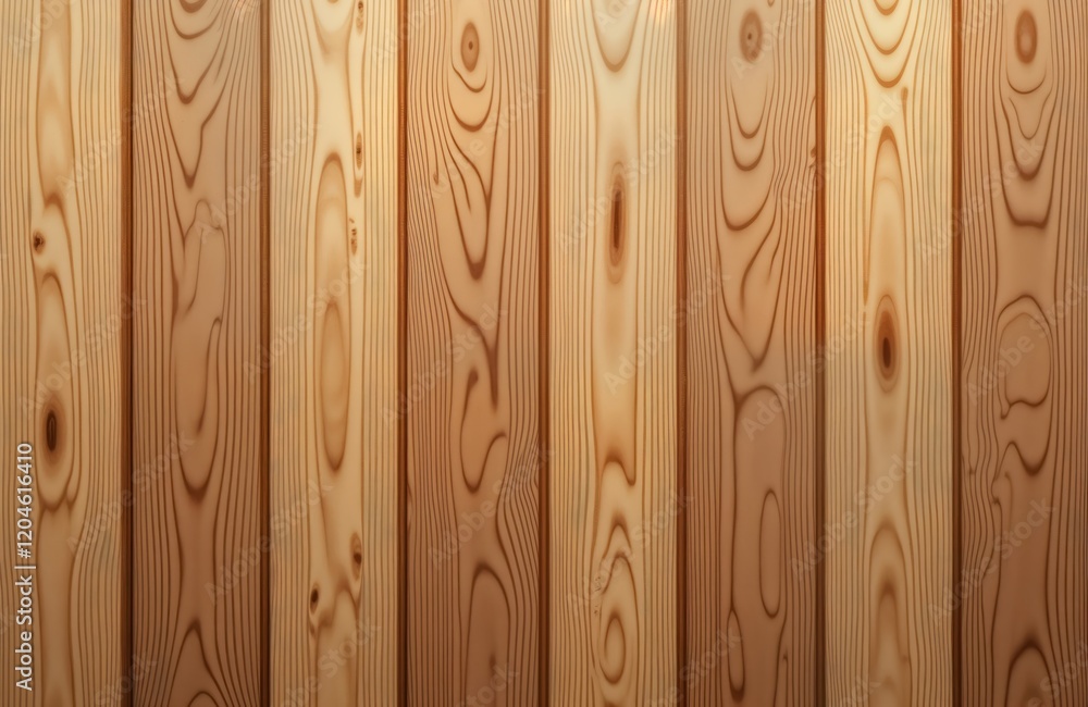 Fototapeta premium Natural brown wood texture shows beautiful grain pattern. Wood planks create seamless surface. Material looks great as wall floor. Natural wooden texture with warm hues. Good material for interior