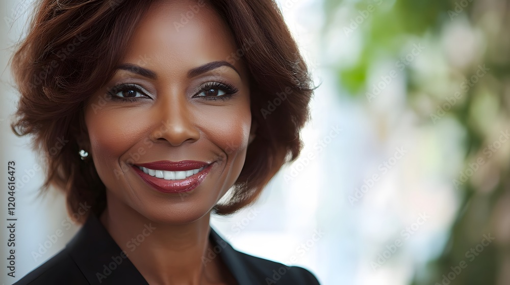 A Portrait of a Smiling African American Woman A Portrait of a Smiling African American Woman