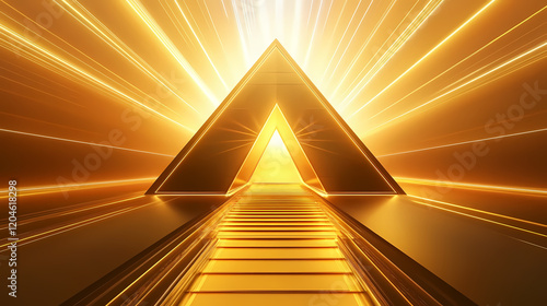striking geometric pyramid