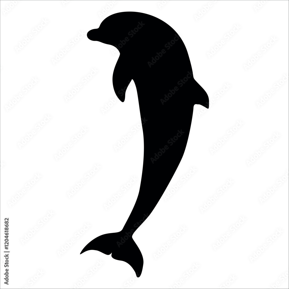 Black Animal Dolphin Vector illustration Black Animal Dolphin Vector illustration