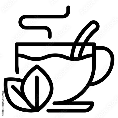 Stylish Hot Beverage Cup with Leaves