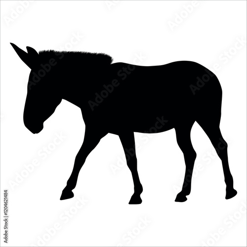 Animal Donkey Silhouette Vector illustration