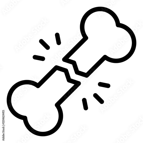 Broken Dog Bone Icon
