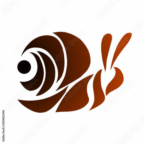 illustration vector graphic of design abstract tribal art snail for tattoo