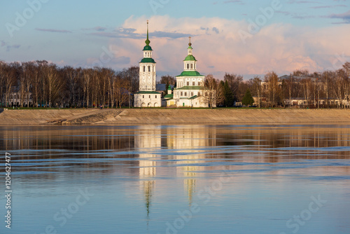 Church of St. Nicholas Gostunsky in Veliky Ustyug, view from Dymkovo across the Sukhona River