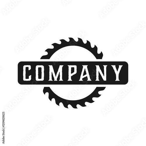 saw blade vector design,carpentry tool logo design,vintage,badge,editable design
