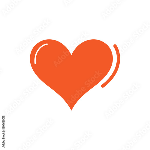 Heart icon logo design template isolated illustration