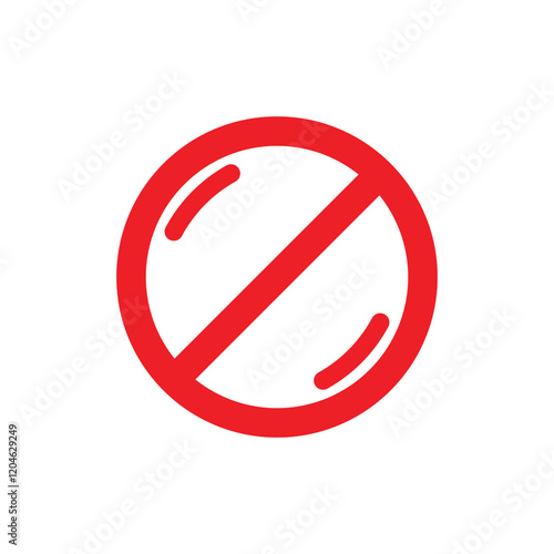 Prohibit icon logo design template isolated illustration