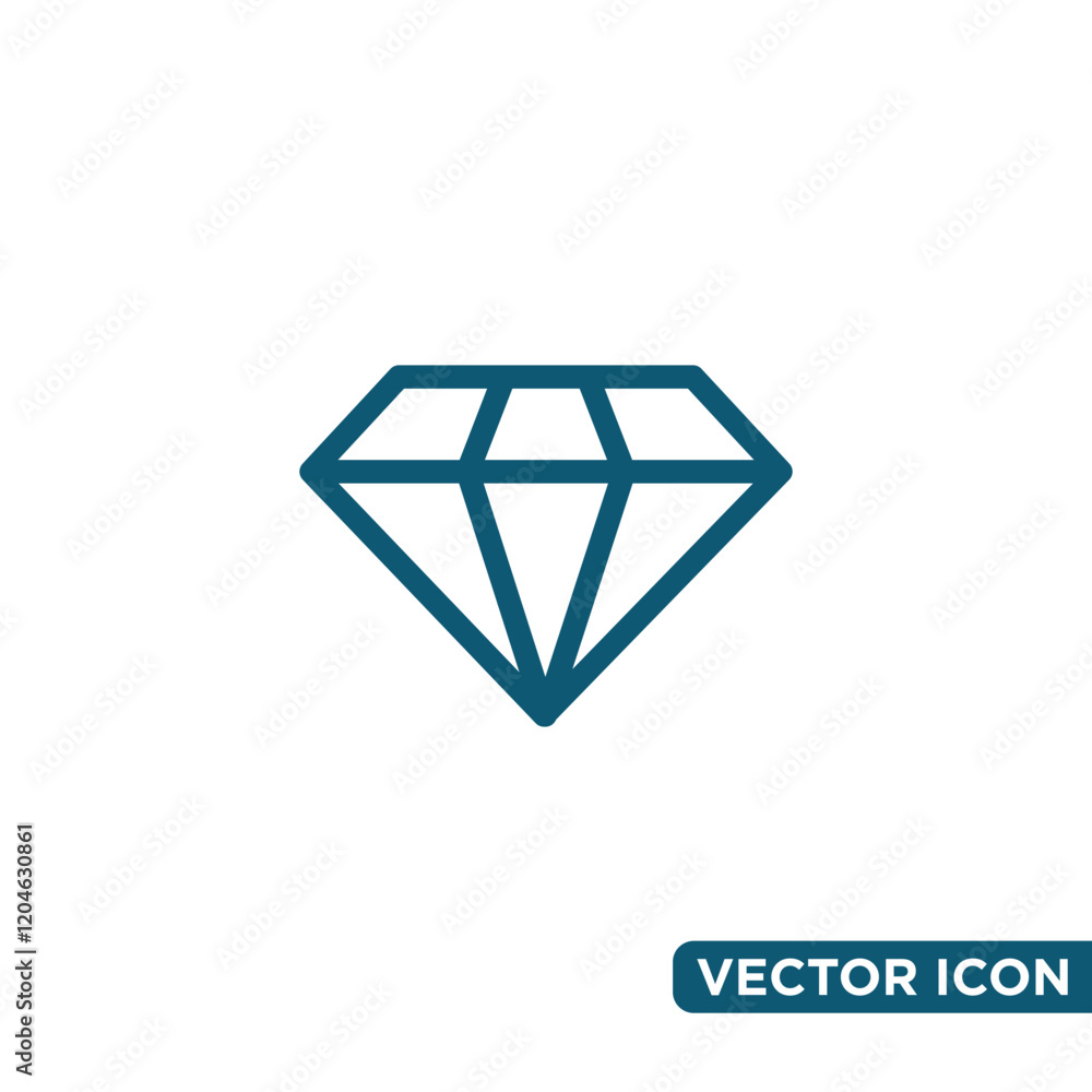 Minimalist Diamond Icon Design Template Minimalist Diamond Icon Design Template