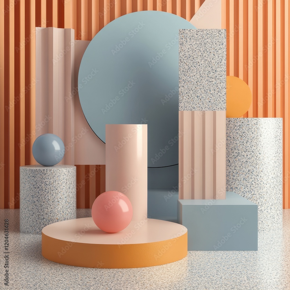 3d render of abstract geometric forms. Glossy podium for your design. 3d render of abstract geometric forms. Glossy podium for your design.