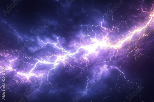 Creamy White Glow from High-Voltage Electric Pulse Lighting Up the Scene
