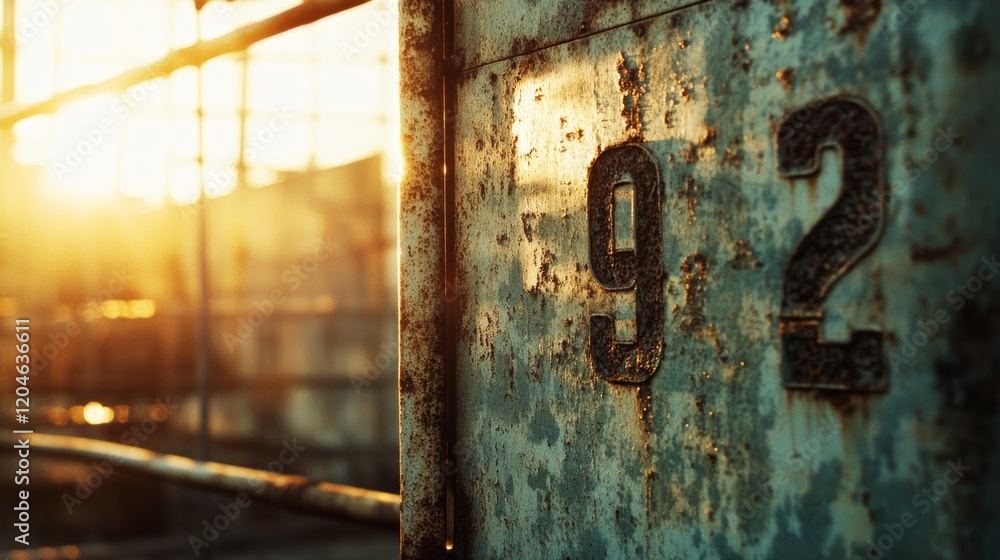 An aged, rust-covered industrial wall with An aged, rust-covered industrial wall with