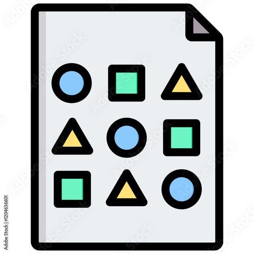 Data Sampling Outline Color Icon