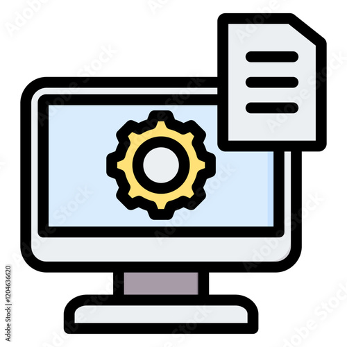Primary Data Outline Color Icon