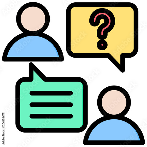 Interview Outline Color Icon