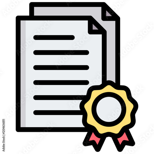 Data Quality Outline Color Icon