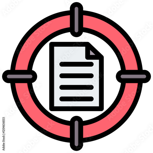 Data Accuracy Outline Color Icon