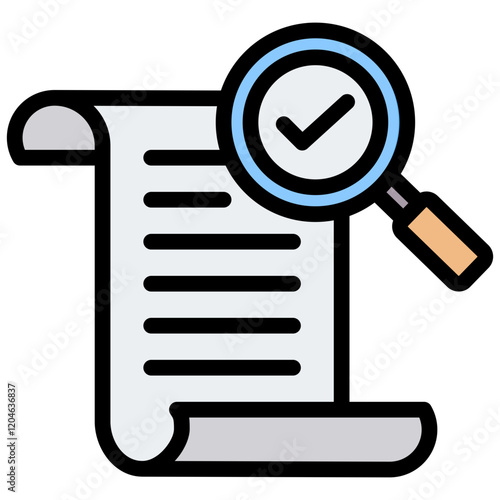 Data Validity Outline Color Icon