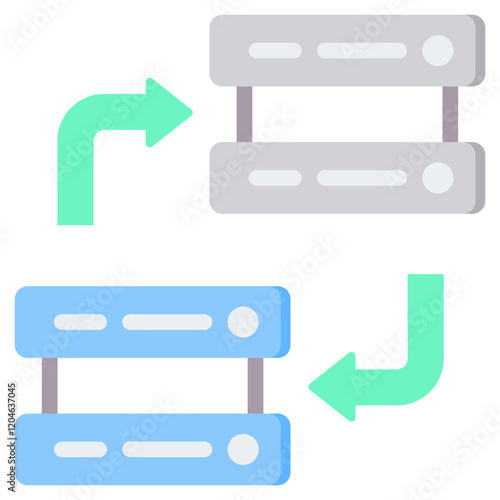 Secondary Data Flat Icon