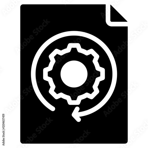 Data Retrieval Glyph Icon