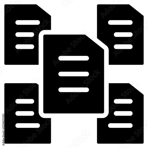 Raw Data Glyph Icon