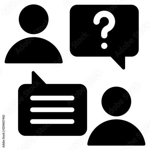 Interview Glyph Icon