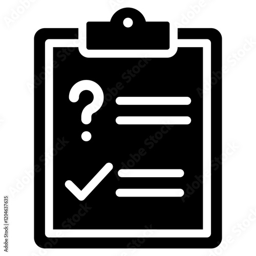 Questionnaire Glyph Icon