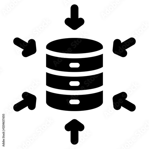 Data Aggregation Glyph Icon