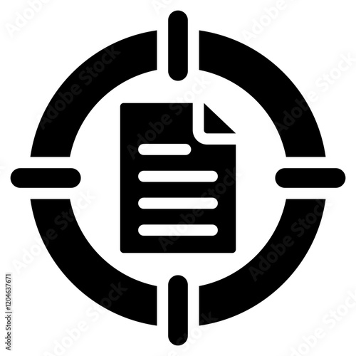 Data Accuracy Glyph Icon