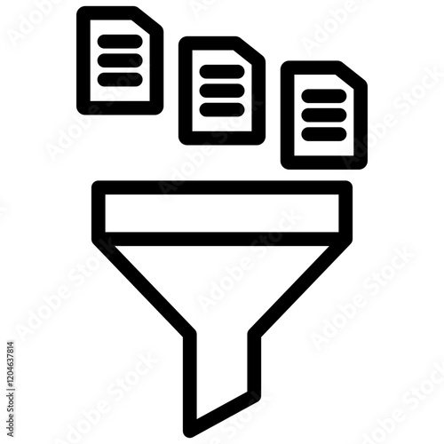 Data Gathering Outline Icon