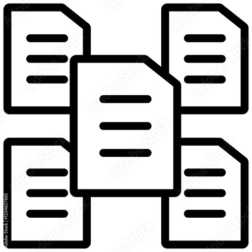 Raw Data Outline Icon