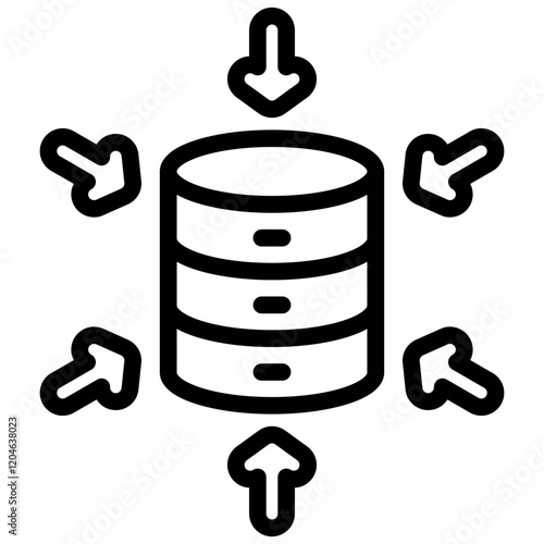 Data Aggregation Outline Icon