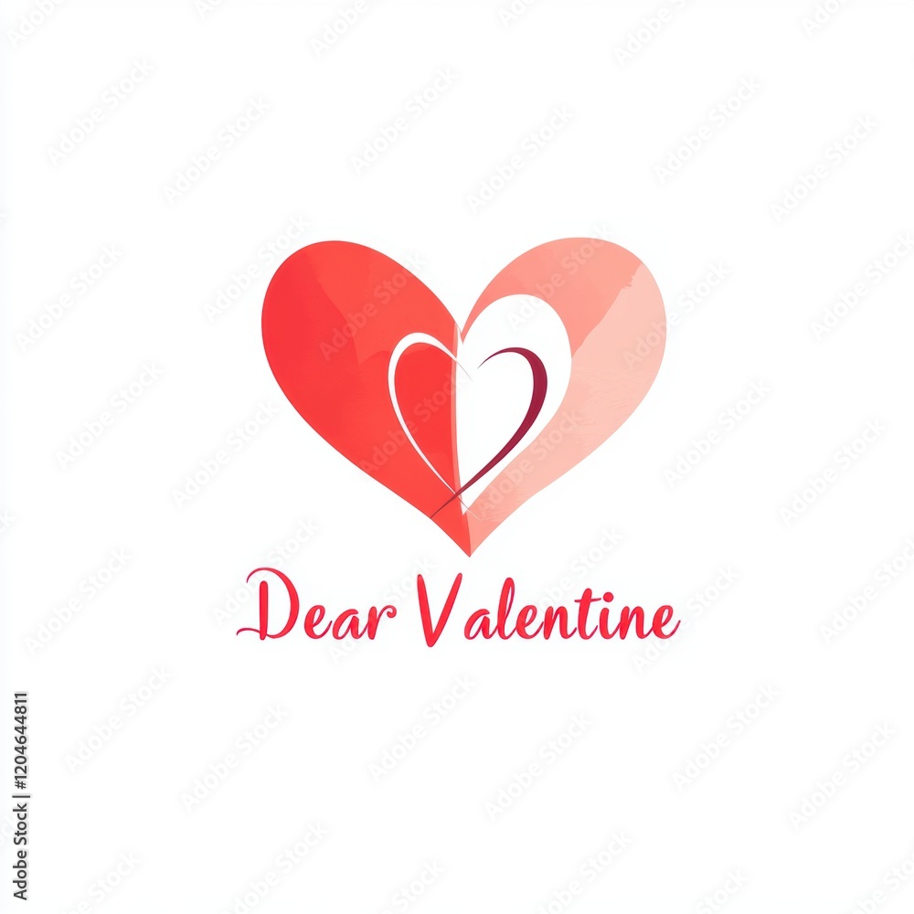 Valentine’s Day greeting card with text and hearts. Valentine’s Day greeting card with text and hearts.