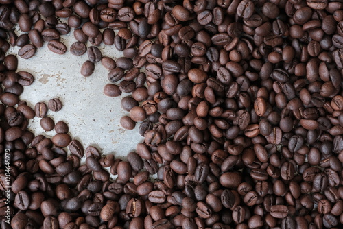 Roasted coffee beans for background