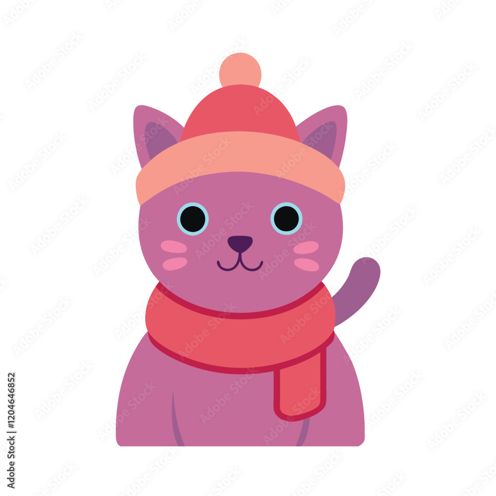 Fototapeta premium cartoon cat vector with white background