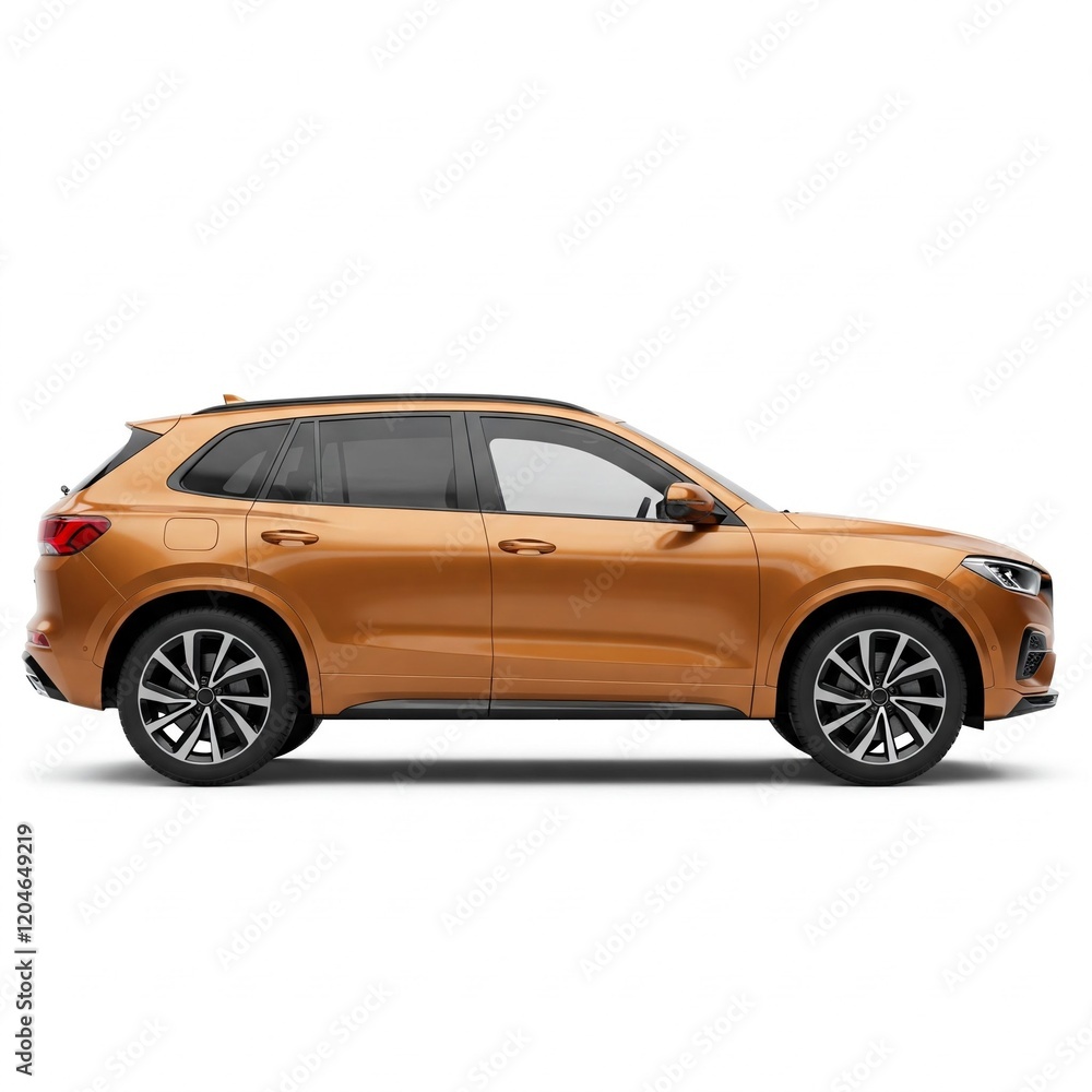 Isolated metallic SUV on white background easily removable. Isolated metallic SUV on white background easily removable.