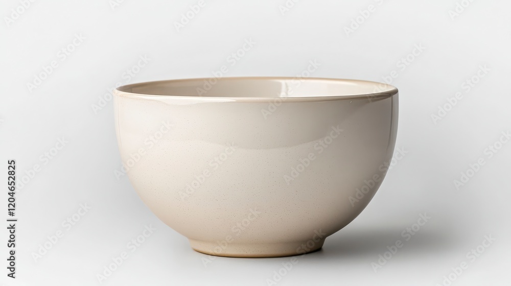 Elegant Beige Ceramic Bowl with Minimalistic Design and Smooth Finish Elegant Beige Ceramic Bowl with Minimalistic Design and Smooth Finish