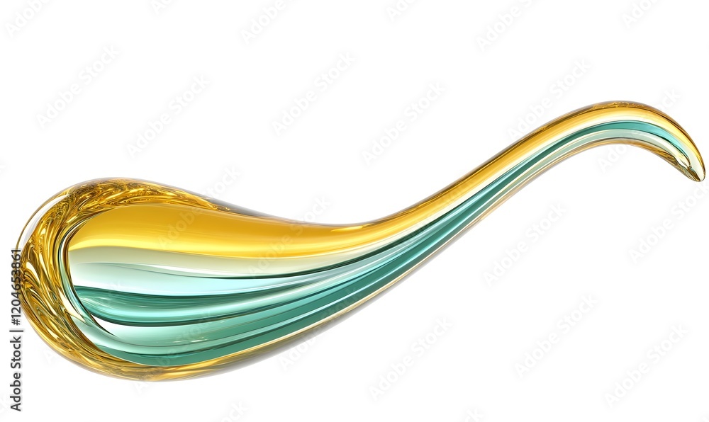 Abstract gold and teal liquid swirl. Abstract gold and teal liquid swirl.