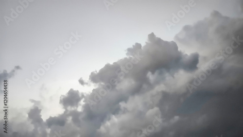 Summer blue sky cloud gradient light white background. Gloomy vivid cyan landscape in environment day horizon skyline view spring wind photo