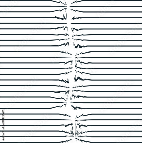 Striped texture with horizontal lines and a distorted rough seam in the middle.
