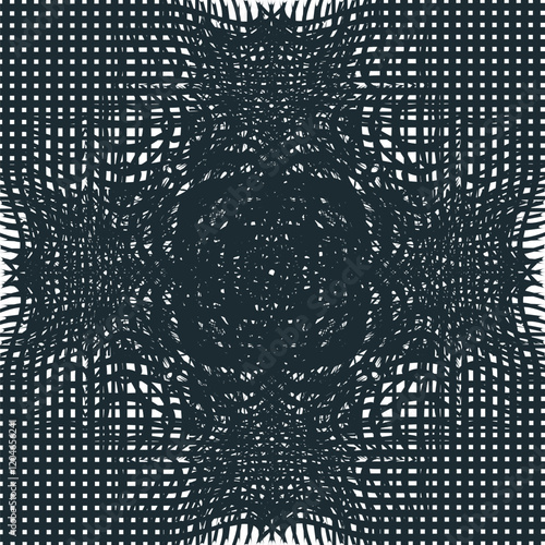A scary or dark texture consists of a grid with a lot of noise or cross-shaped distortion.