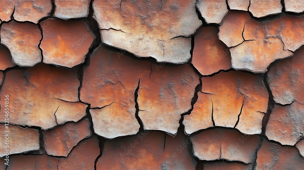 Cracked textured surface resembling aged bark or leather Cracked textured surface resembling aged bark or leather