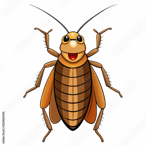 cockroach isolated on white background