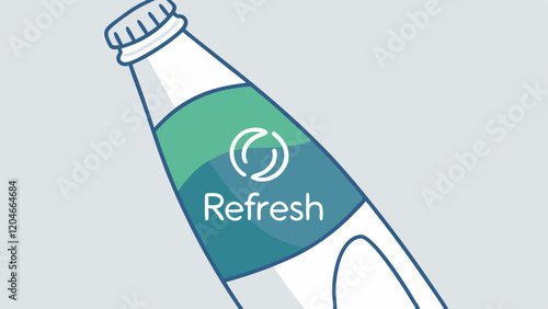 Drinks bottle for self-design vector file